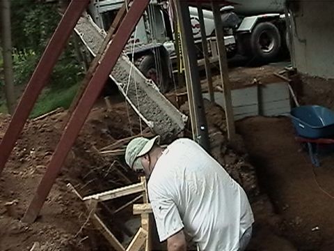 Rick building the studio